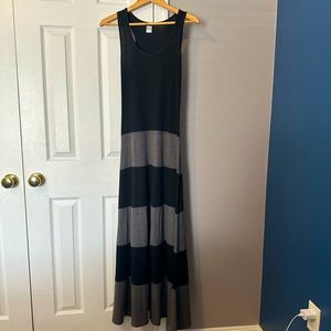 Racerback striped Maxi-dress